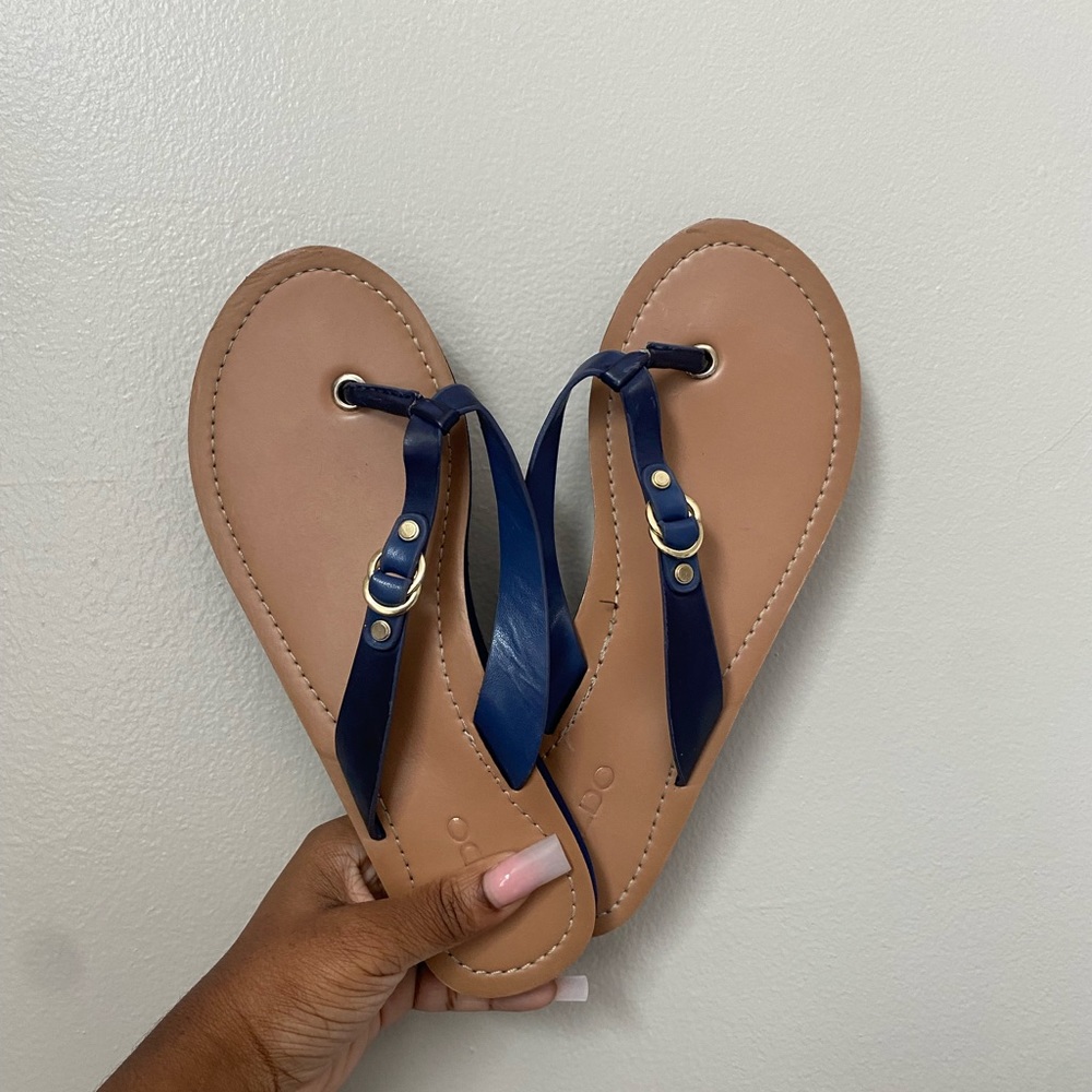 Aldo Navy Blue Sandals
